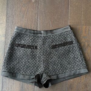 Vici Charcoal Tweed and sequin Shorts